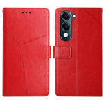 HT01 Cassa del telefono di cuoio di vibrazione del modello a forma di Y, For vivo Y39 5G Global, For vivo V50 Lite 5G, For vivo Y04 4G / Y29s 5G, For vivo Y29 4G Global