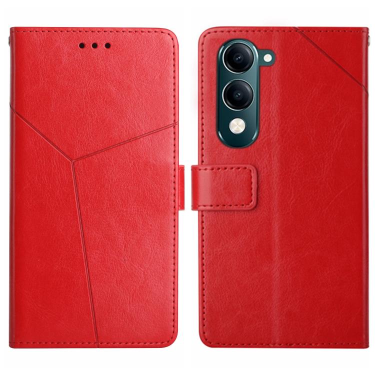 HT01 Cassa del telefono di cuoio di vibrazione del modello a forma di Y, For vivo Y39 5G Global, For vivo V50 Lite 5G, For vivo Y04 4G / Y29s 5G, For vivo Y29 4G Global
