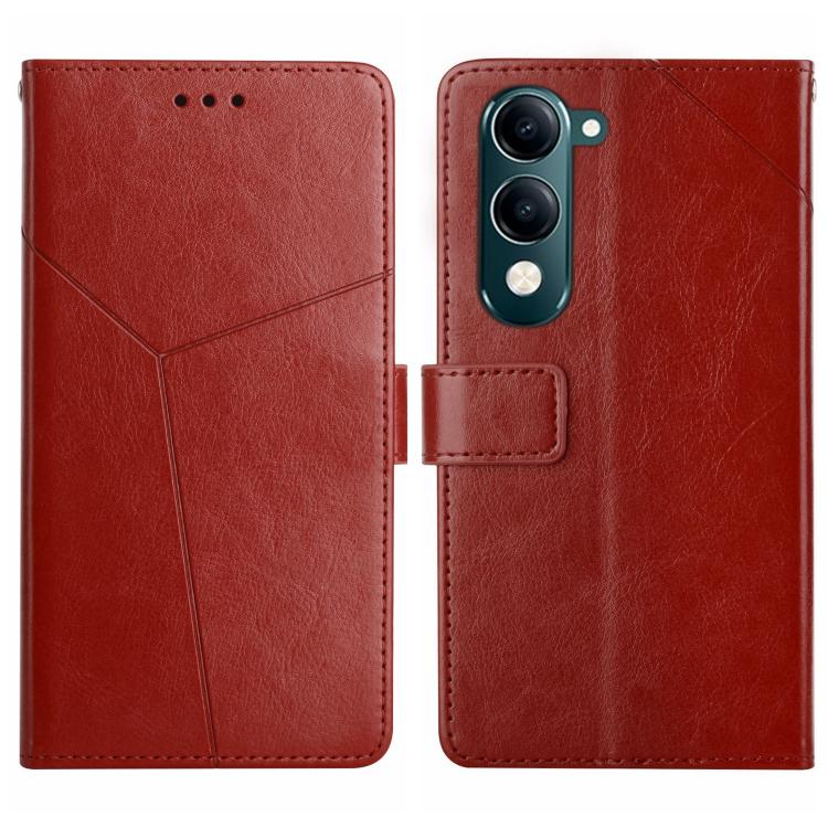 HT01 Cassa del telefono di cuoio di vibrazione del modello a forma di Y, For vivo Y39 5G Global, For vivo V50 Lite 5G, For vivo Y04 4G / Y29s 5G, For vivo Y29 4G Global