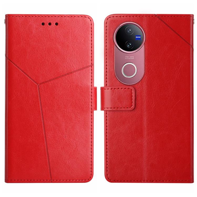 HT01 Cassa del telefono di cuoio di vibrazione del modello a forma di Y, For vivo V50 5G Global, For vivo Y03 4G, For vivo Y200e / Y100 IDN / V30 Lite India 5G, For vivo Y78+