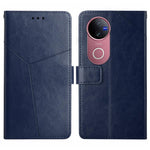 HT01 Cassa del telefono di cuoio di vibrazione del modello a forma di Y, For vivo V50 5G Global, For vivo Y03 4G, For vivo Y200e / Y100 IDN / V30 Lite India 5G, For vivo Y78+