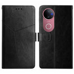 HT01 Cassa del telefono di cuoio di vibrazione del modello a forma di Y, For vivo V50 5G Global, For vivo Y03 4G, For vivo Y200e / Y100 IDN / V30 Lite India 5G, For vivo Y78+