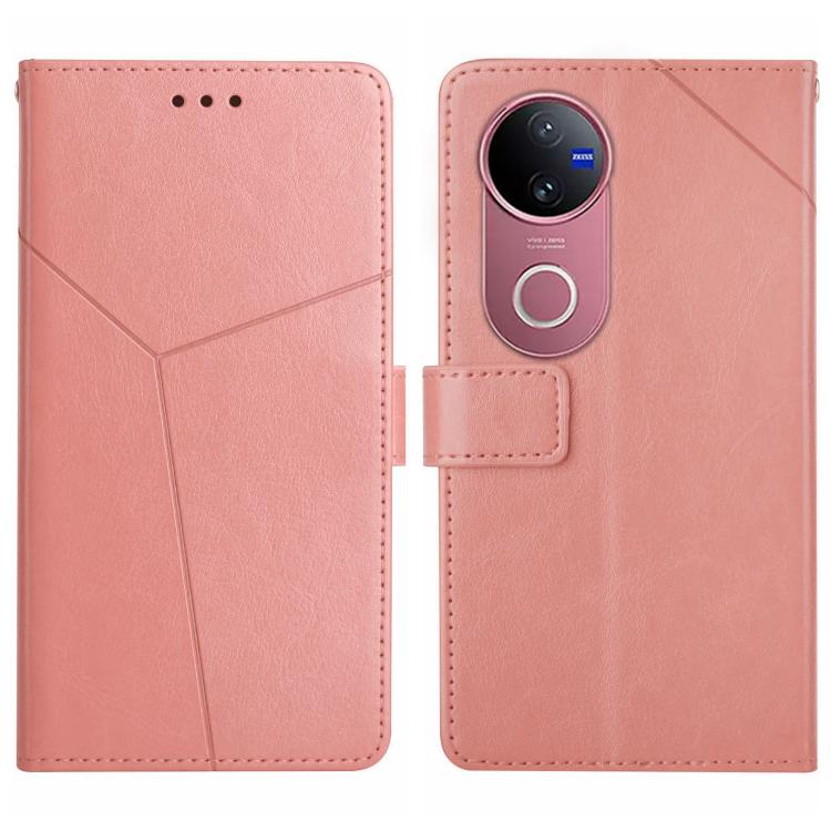 HT01 Cassa del telefono di cuoio di vibrazione del modello a forma di Y, For vivo V50 5G Global, For vivo Y03 4G, For vivo Y200e / Y100 IDN / V30 Lite India 5G, For vivo Y78+