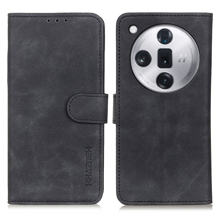 KHAZNEH Custodia per telefono in pelle a conchiglia con texture retrò, For OPPO A7 Pro Max 5G, For OPPO Find X9 Ultra 5G, For OPPO A5 Pro 5G Global, For OPPO Reno12 Pro 5G Global, For OPPO Reno12 5G Global, For OPPO Find X7