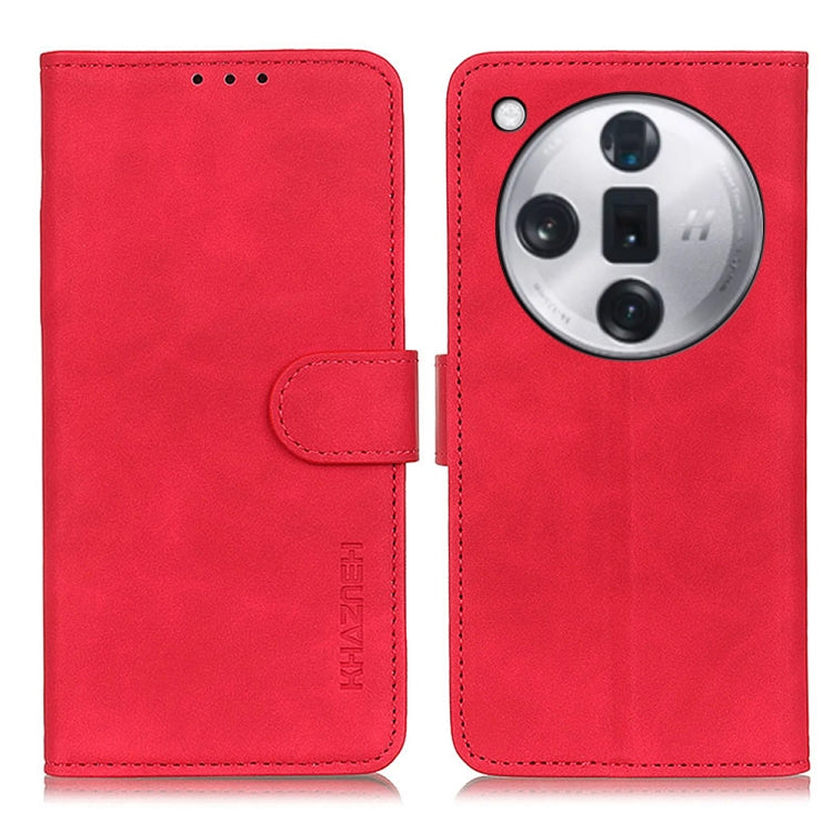 KHAZNEH Custodia per telefono in pelle a conchiglia con texture retrò, For OPPO Reno11 5G Global, For OPPO Find X7 Pro / Find X7 Ultra, For OPPO Reno11 Pro 5G Global, For OPPO A38 4G, For OPPO A1 5G