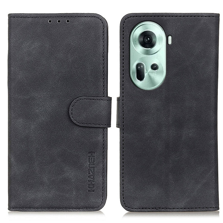 KHAZNEH Custodia per telefono in pelle a conchiglia con texture retrò, For OPPO Reno11 5G Global, For OPPO Find X7 Pro / Find X7 Ultra, For OPPO Reno11 Pro 5G Global, For OPPO A38 4G, For OPPO A1 5G