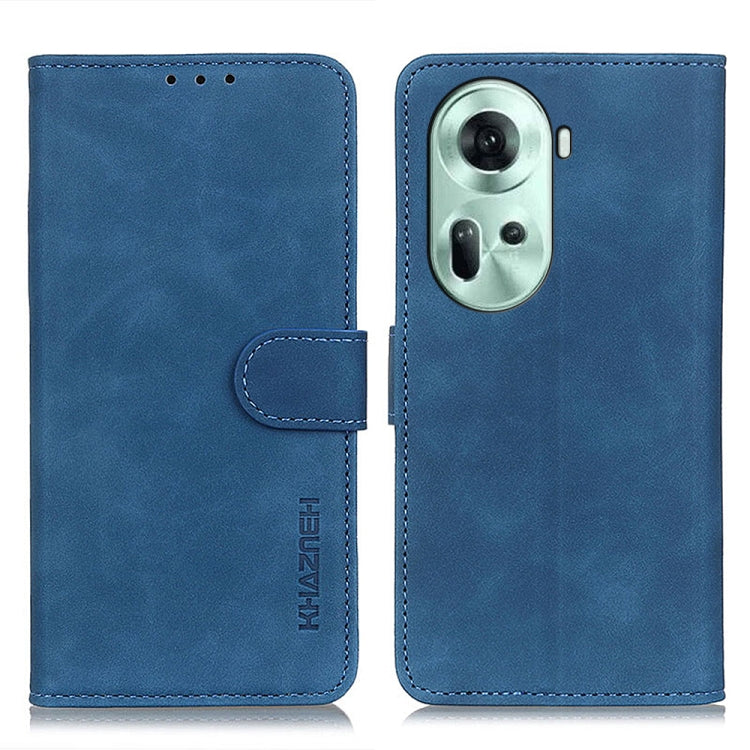 KHAZNEH Custodia per telefono in pelle a conchiglia con texture retrò, For OPPO Reno11 5G Global, For OPPO Find X7 Pro / Find X7 Ultra, For OPPO Reno11 Pro 5G Global, For OPPO A38 4G, For OPPO A1 5G