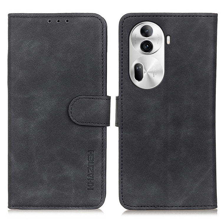 KHAZNEH Custodia per telefono in pelle a conchiglia con texture retrò, For OPPO Reno11 5G Global, For OPPO Find X7 Pro / Find X7 Ultra, For OPPO Reno11 Pro 5G Global, For OPPO A38 4G, For OPPO A1 5G