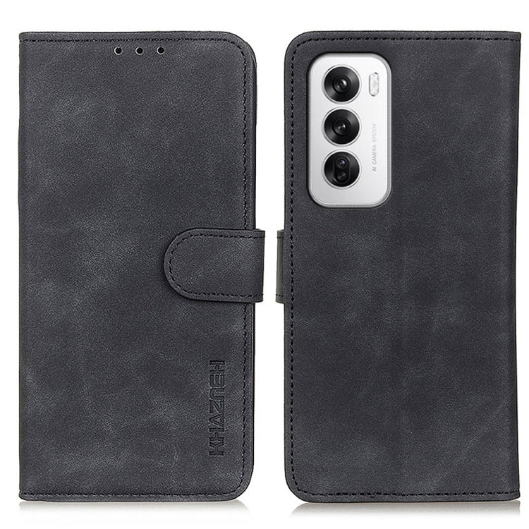 KHAZNEH Custodia per telefono in pelle a conchiglia con texture retrò, For OPPO A7 Pro Max 5G, For OPPO Find X9 Ultra 5G, For OPPO A5 Pro 5G Global, For OPPO Reno12 Pro 5G Global, For OPPO Reno12 5G Global, For OPPO Find X7