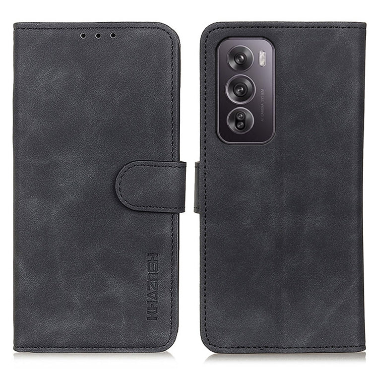 KHAZNEH Custodia per telefono in pelle a conchiglia con texture retrò, For OPPO A7 Pro Max 5G, For OPPO Find X9 Ultra 5G, For OPPO A5 Pro 5G Global, For OPPO Reno12 Pro 5G Global, For OPPO Reno12 5G Global, For OPPO Find X7