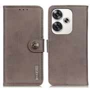 KHAZNEH Custodia per telefono in pelle a conchiglia con trama in pelle bovina, For Xiaomi Poco F6 / Redmi Turbo 3, For Xiaomi Poco F6 Pro, For Xiaomi Redmi K70 5G / K70 Pro 5G, For Xiaomi Redmi Note 13 Pro 4G/Poco M6 Pro 4G, For Xiaomi Redmi 13C       ...