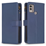 Custodia per telefono a conchiglia in pelle con portafoglio con cerniera a 9 slot per schede, For Nokia C22, For Nokia G42/G310, For Nokia C12, For Nokia G22