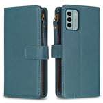 Custodia per telefono a conchiglia in pelle con portafoglio con cerniera a 9 slot per schede, For Nokia C22, For Nokia G42/G310, For Nokia C12, For Nokia G22