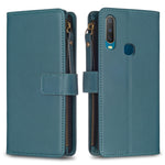 Custodia per telefono a conchiglia in pelle con portafoglio con cerniera a 9 slot per schede, For vivo Y11 / Y15 / Y12 / Y17, For vivo Y78 5G, For vivo Y35 4G / Y22s, For vivo Y21 / Y21s / Y33s