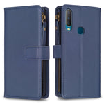 Custodia per telefono a conchiglia in pelle con portafoglio con cerniera a 9 slot per schede, For vivo Y11 / Y15 / Y12 / Y17, For vivo Y78 5G, For vivo Y35 4G / Y22s, For vivo Y21 / Y21s / Y33s
