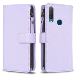 Custodia per telefono a conchiglia in pelle con portafoglio con cerniera a 9 slot per schede, For vivo Y11 / Y15 / Y12 / Y17, For vivo Y78 5G, For vivo Y35 4G / Y22s, For vivo Y21 / Y21s / Y33s