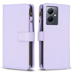 Custodia per telefono a conchiglia in pelle con portafoglio con cerniera a 9 slot per schede, For vivo Y11 / Y15 / Y12 / Y17, For vivo Y78 5G, For vivo Y35 4G / Y22s, For vivo Y21 / Y21s / Y33s