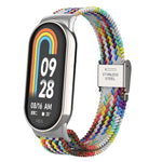 Testa in metallo + cinturino regolabile con fibbia in acciaio intrecciato in nylon, For Xiaomi Mi Band 8