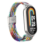 Testa in metallo + cinturino regolabile con fibbia in acciaio intrecciato in nylon, For Xiaomi Mi Band 8