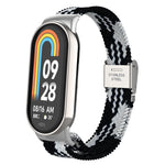 Testa in metallo + cinturino regolabile con fibbia in acciaio intrecciato in nylon, For Xiaomi Mi Band 8