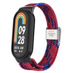 Testa in metallo + cinturino regolabile con fibbia in acciaio intrecciato in nylon, For Xiaomi Mi Band 8