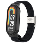 Testa in metallo + cinturino regolabile con fibbia in acciaio intrecciato in nylon, For Xiaomi Mi Band 8