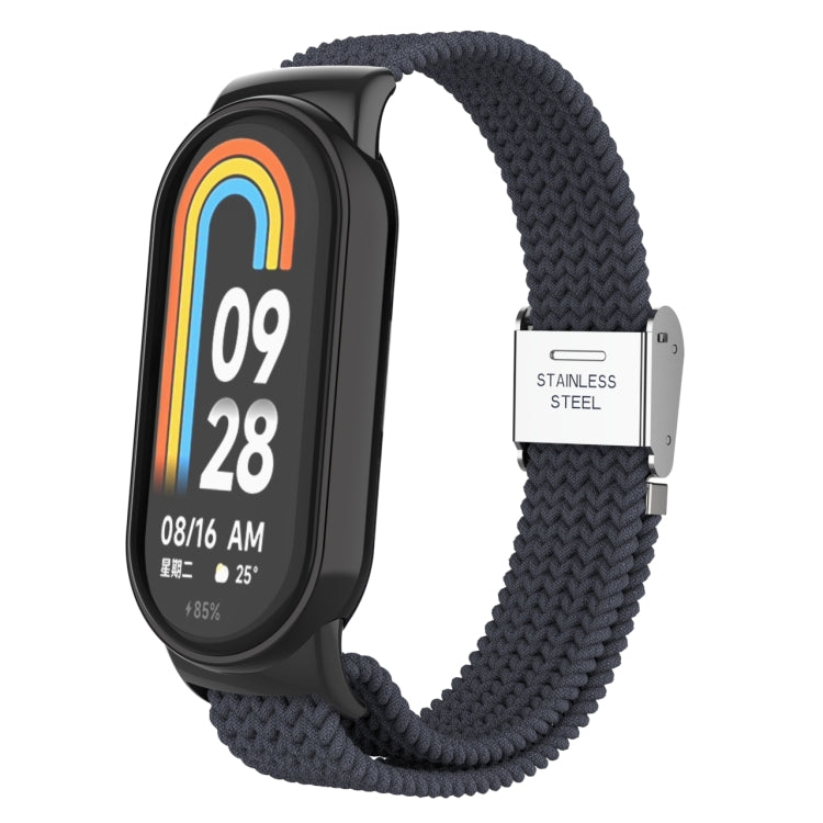 Testa in metallo + cinturino regolabile con fibbia in acciaio intrecciato in nylon, For Xiaomi Mi Band 8