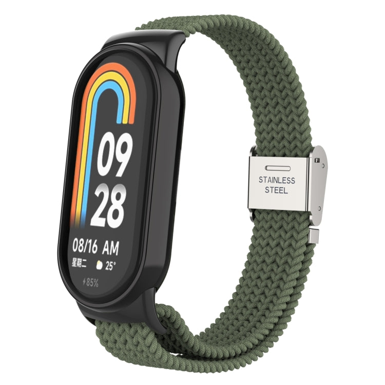 Testa in metallo + cinturino regolabile con fibbia in acciaio intrecciato in nylon, For Xiaomi Mi Band 8