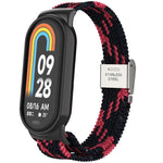 Testa in metallo + cinturino regolabile con fibbia in acciaio intrecciato in nylon, For Xiaomi Mi Band 8
