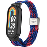 Testa in metallo + cinturino regolabile con fibbia in acciaio intrecciato in nylon, For Xiaomi Mi Band 8