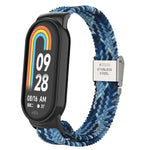 Testa in metallo + cinturino regolabile con fibbia in acciaio intrecciato in nylon, For Xiaomi Mi Band 8