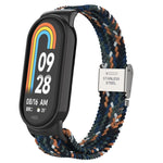 Testa in metallo + cinturino regolabile con fibbia in acciaio intrecciato in nylon, For Xiaomi Mi Band 8