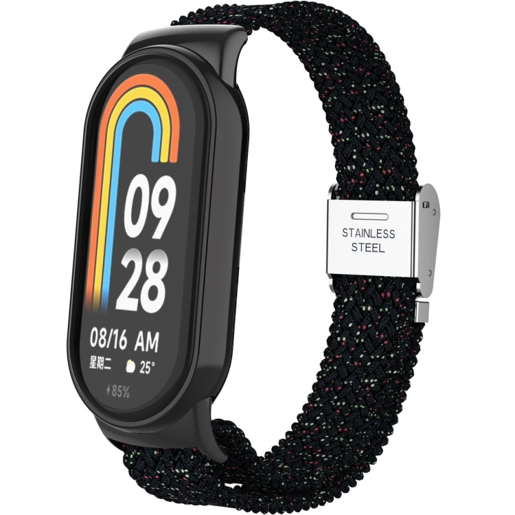 Testa in metallo + cinturino regolabile con fibbia in acciaio intrecciato in nylon, For Xiaomi Mi Band 8