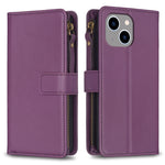 Custodia portafoglio in pelle per iPhone 14, 14 Plus, 14 Pro