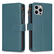 Custodia in pelle con portafoglio per iPhone 15