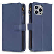Custodia in pelle con portafoglio per iPhone 15