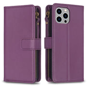 Custodia in pelle con portafoglio per iPhone 15