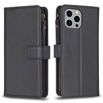 Custodia portafoglio in pelle per iPhone 15