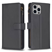 Custodia in pelle con portafoglio per iPhone 15