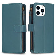Custodia in pelle con portafoglio per iPhone 15