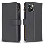 Custodia portafoglio in pelle per iPhone 15