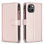 Custodia portafoglio in pelle per iPhone 15