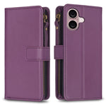 Custodia portafoglio in pelle per iPhone 16 compatibile