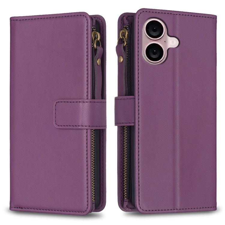 Custodia portafoglio in pelle per iPhone 16 compatibile