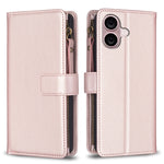 Custodia portafoglio in pelle per iPhone 16 compatibile
