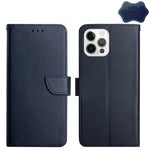 Custodia portafoglio in vera pelle per iPhone 15 e 16