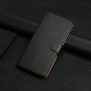 Custodia flip in vera pelle per iPhone 16 e 15
