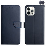 Custodia portafoglio in vera pelle per iPhone 15 e 16