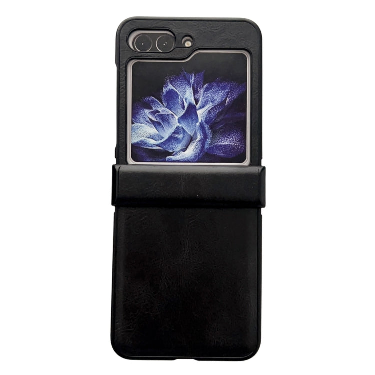 Custodia per telefono protettiva antiurto con cerniera Crazy Horse, For Samsung Galaxy Z Flip5