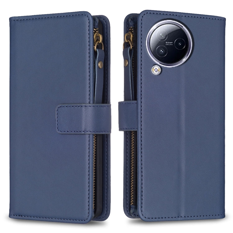 Custodia portafoglio in pelle con 9 slot per Xiaomi Poco F5